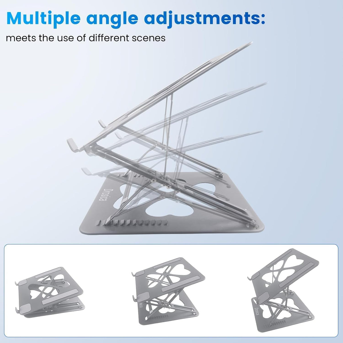 Laptop Stand, Mechanical Dual Angle Adjustable Heavy Duty Notebook Stand for ...