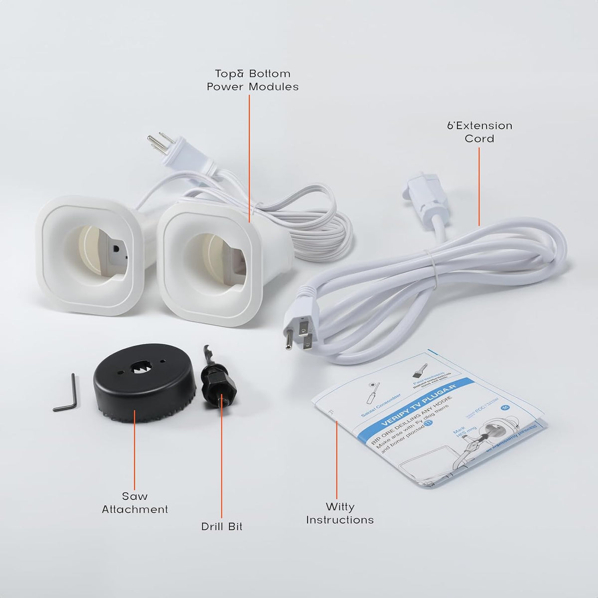 in-Wall Cable Management Kit for Wall Mounted TV, TV Cord Hider Wall Kit with...