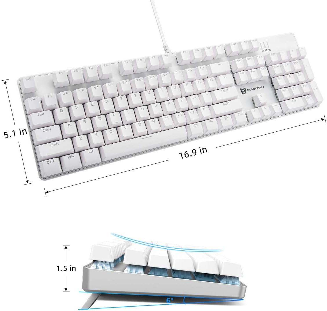 Merdia 104 Keys Full Size Mechanical PC Gaming Keyboard | Brown Switch Hot Sw...