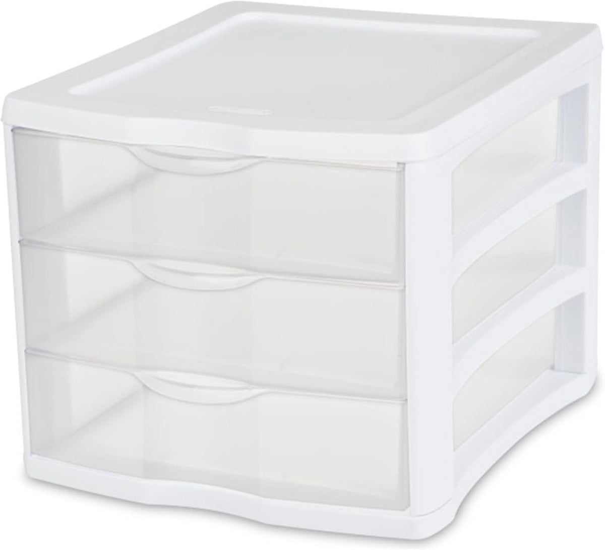Sterilite ClearView 3-Drawer Cart Small Plastic Storage Organizer, 12-Pack