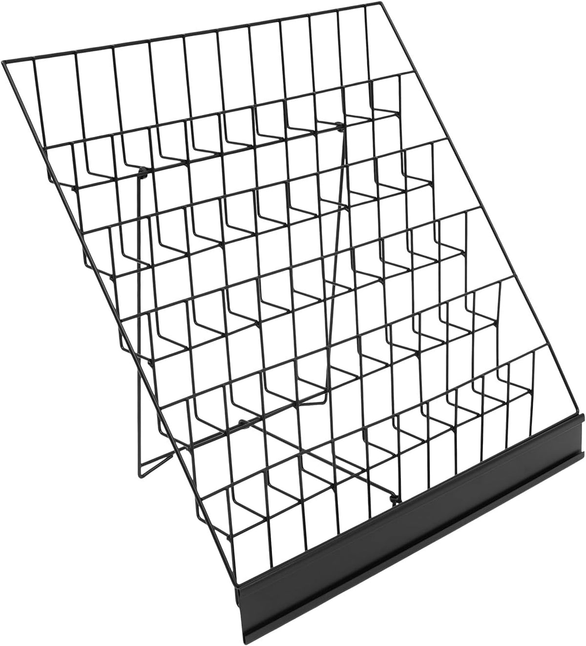 6 Tier Wire Book Display Rack Shelf, Black Book Signing Rack Tabletop Magazin...