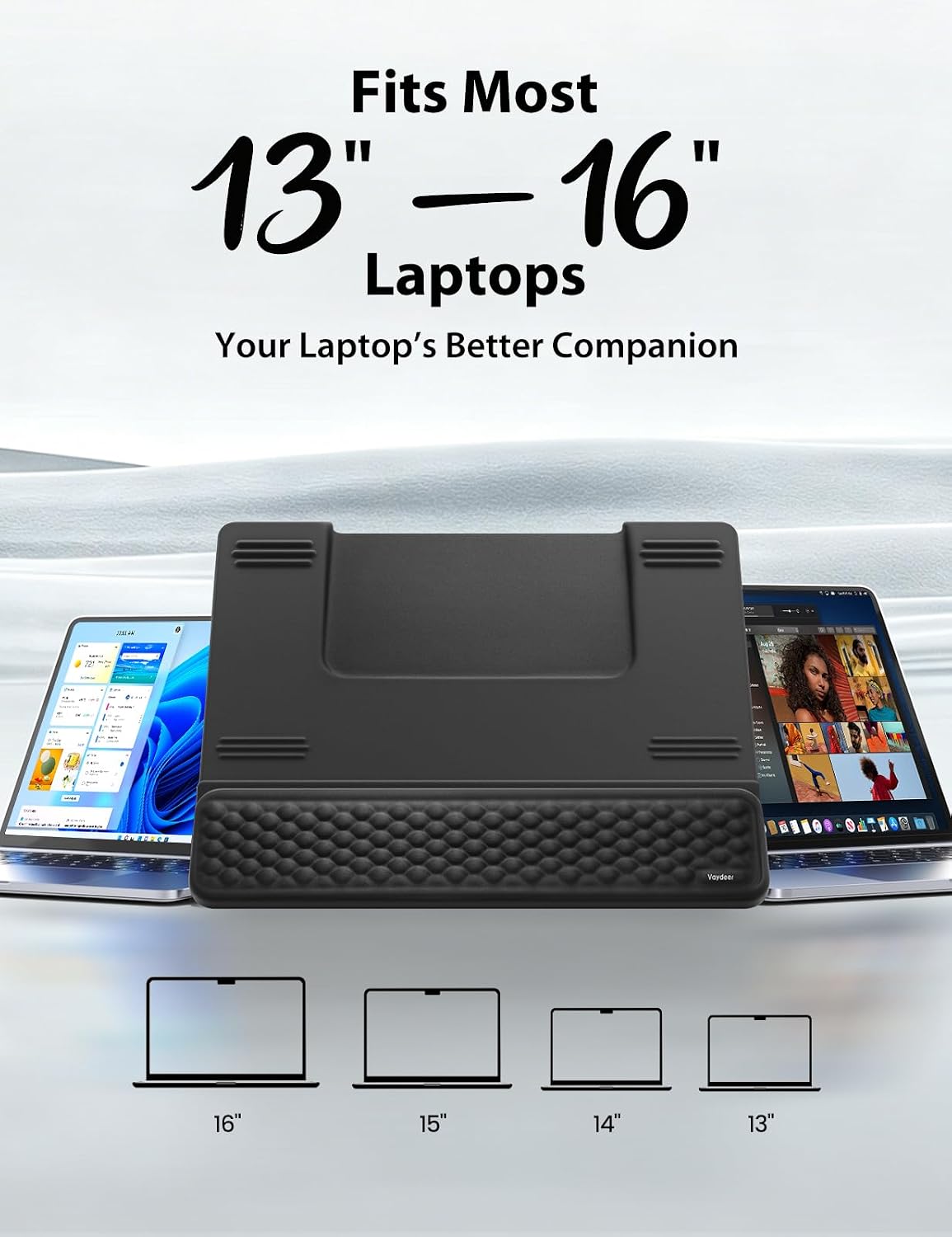 Vaydeer Wrist Rest with Laptop Stand, Memory Foam Laptop Wrist Support