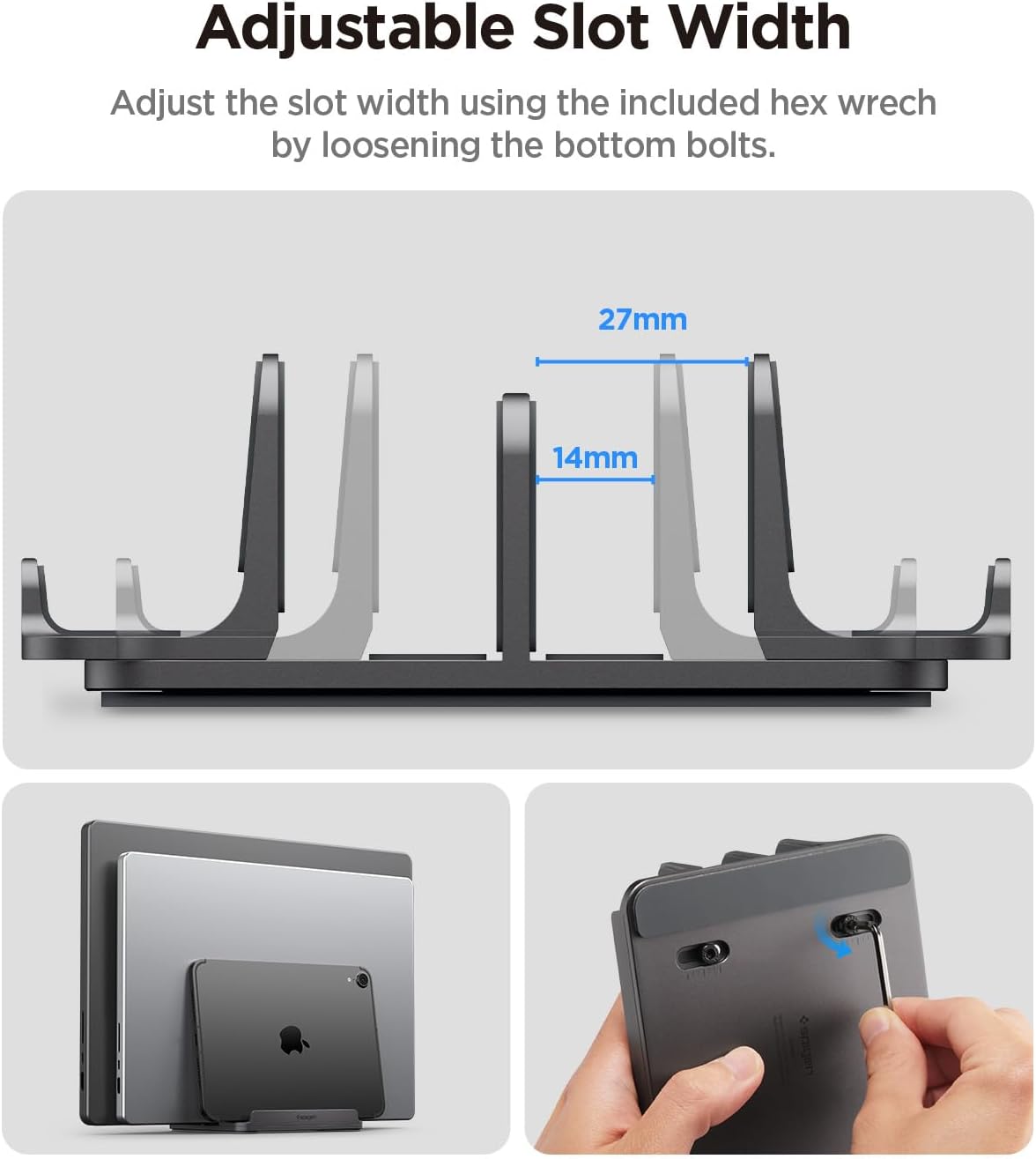 Spigen Vertical Laptop Stand Holder for Desk