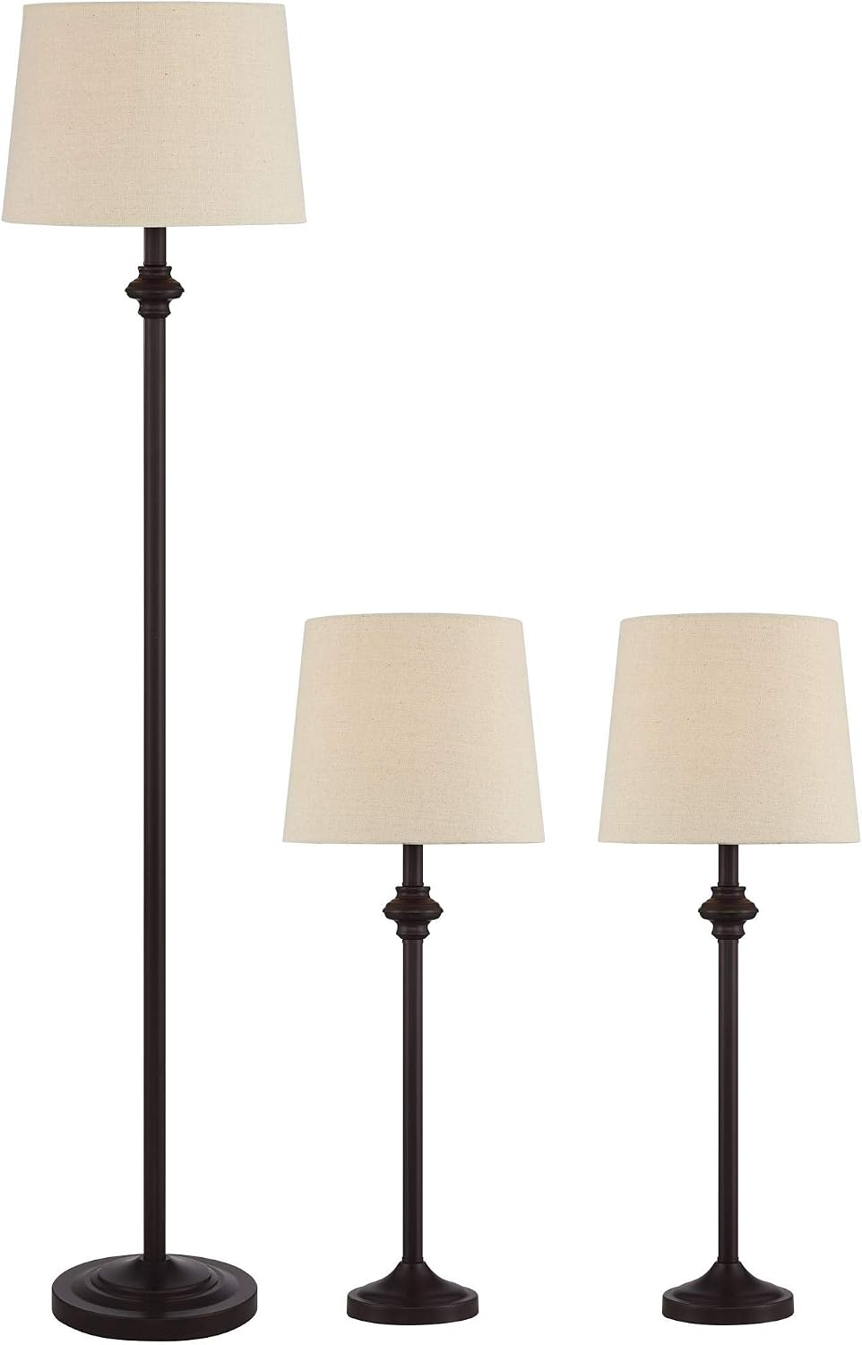 Possini Euro Design Carter Traditional Table 3 Piece Floor and Table Lamp Set...