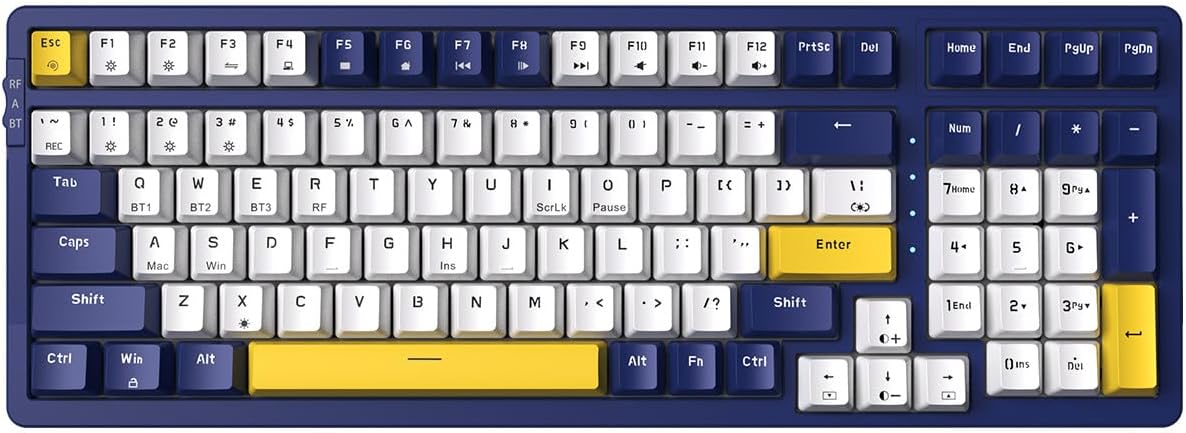 Merdia Wireless Mechanical Keyboard, Triple Mode 2.4G/USB-C/BT Gaming Keyboar...