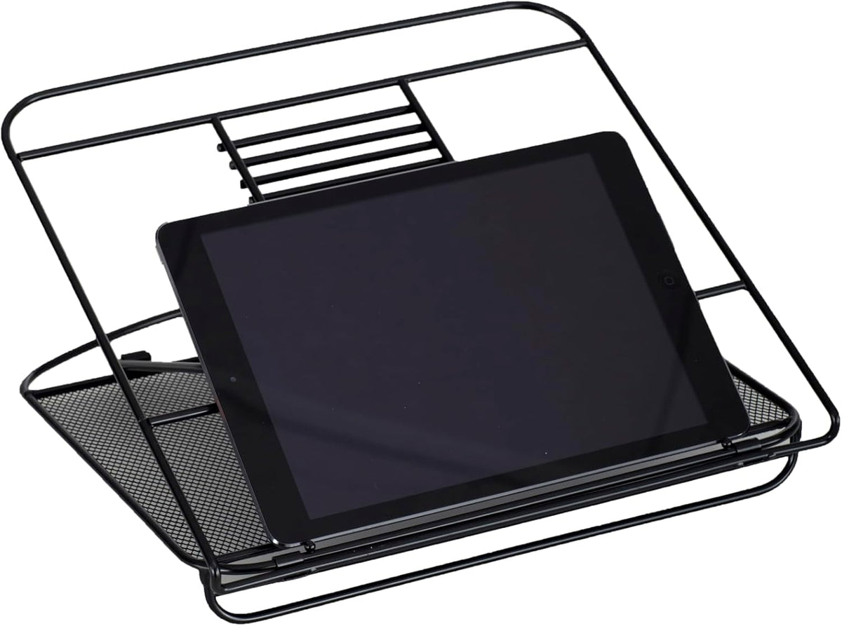 Safco 2161BL Onyx Mesh Adjustable Ventilated Tabletop Laptop Stand, Ergonomic...