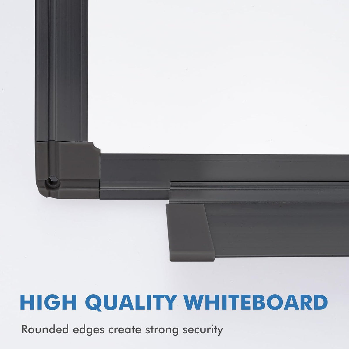 Magnetic Dry Erase White Board 30" x 20" Aluminum Frame Black