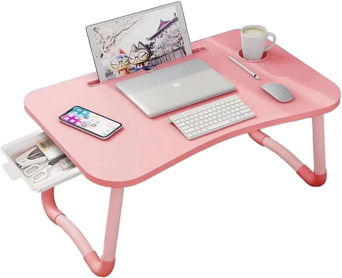 Laptop Desk Foldable Bed Table, Portable Lap Desk Laptop Bed Tray Table with ...