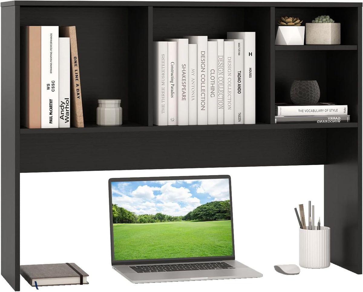 GIANTEX Desktop Bookshelf, Countertop Storage Hutch with 4 Shelves for Comput...