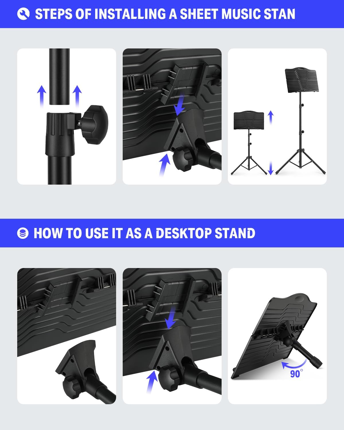 Donner DMS-1 Sheet Music Stand with Light & Carrying Bag