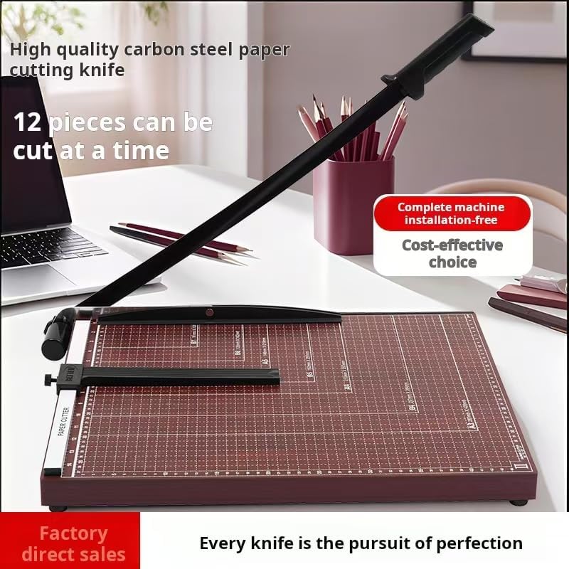 18" Guillotine Paper Cutter, Heavy Duty Trimmer with Safety Lock