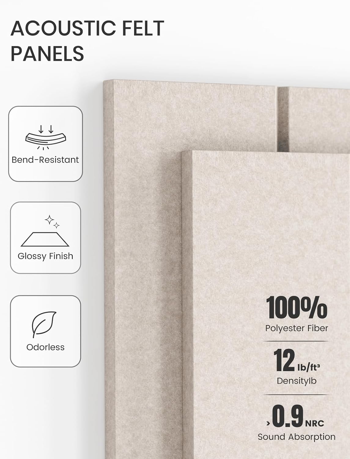 Fluxynara Felt Bulletin Board & Cork Board Alternative 48'' x 36&...