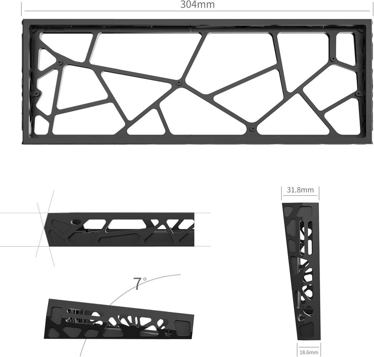 kutethy KY60 Hollow Out Aluminum Keyboard Case,60% Mechanical Keyboard Shell ...