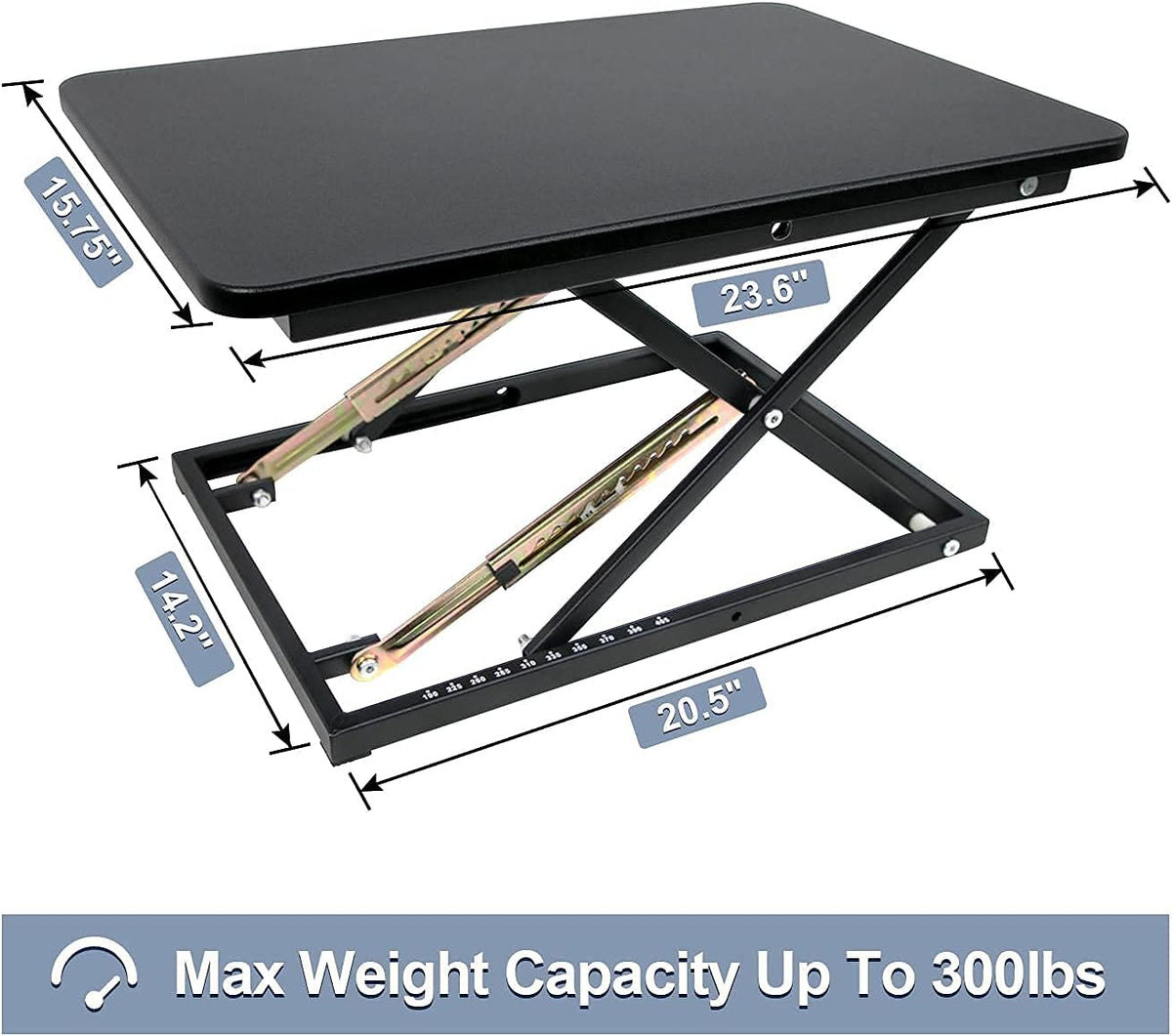 Standing Desk Converter Height Adjustable Stand Up Desk Riser - Supports 300 ...