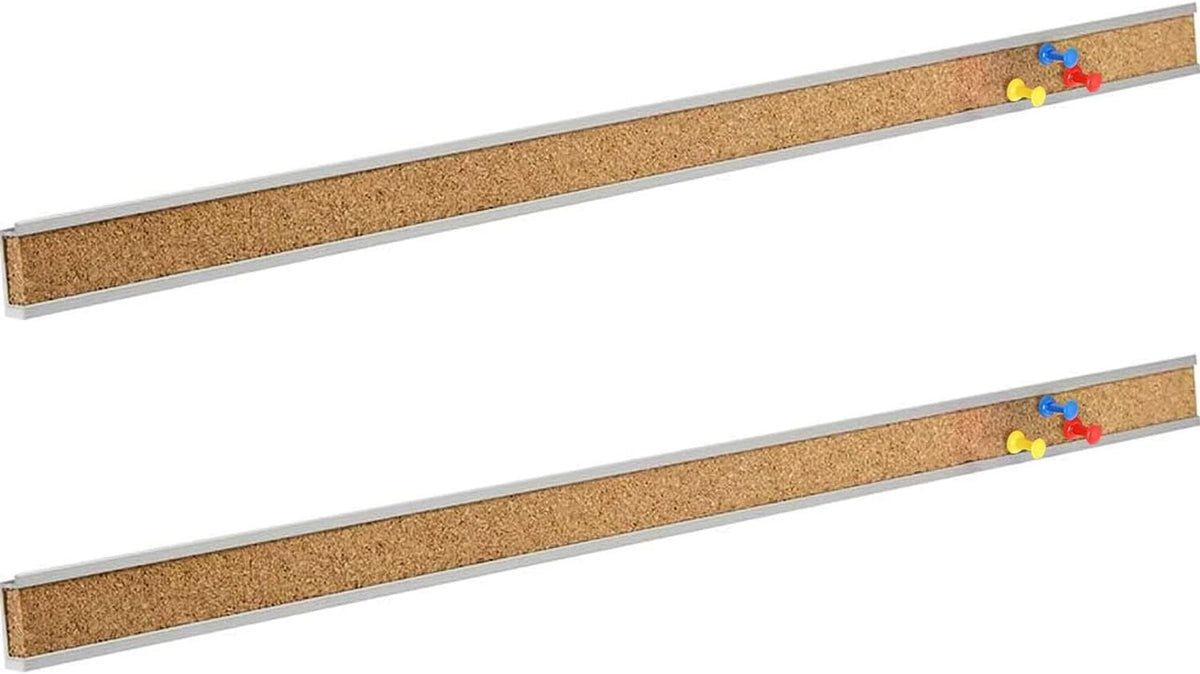 Corksidol Bulletin Bar Strip, Cork Board, Cork Strips, 36" x 1", Cl...