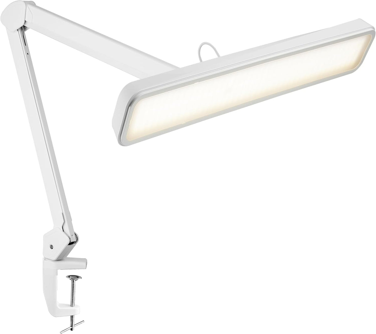 Neatfi 2500LM LED Task Lamp w/Clamp, 22-Inch Wide Head, CCT (White)