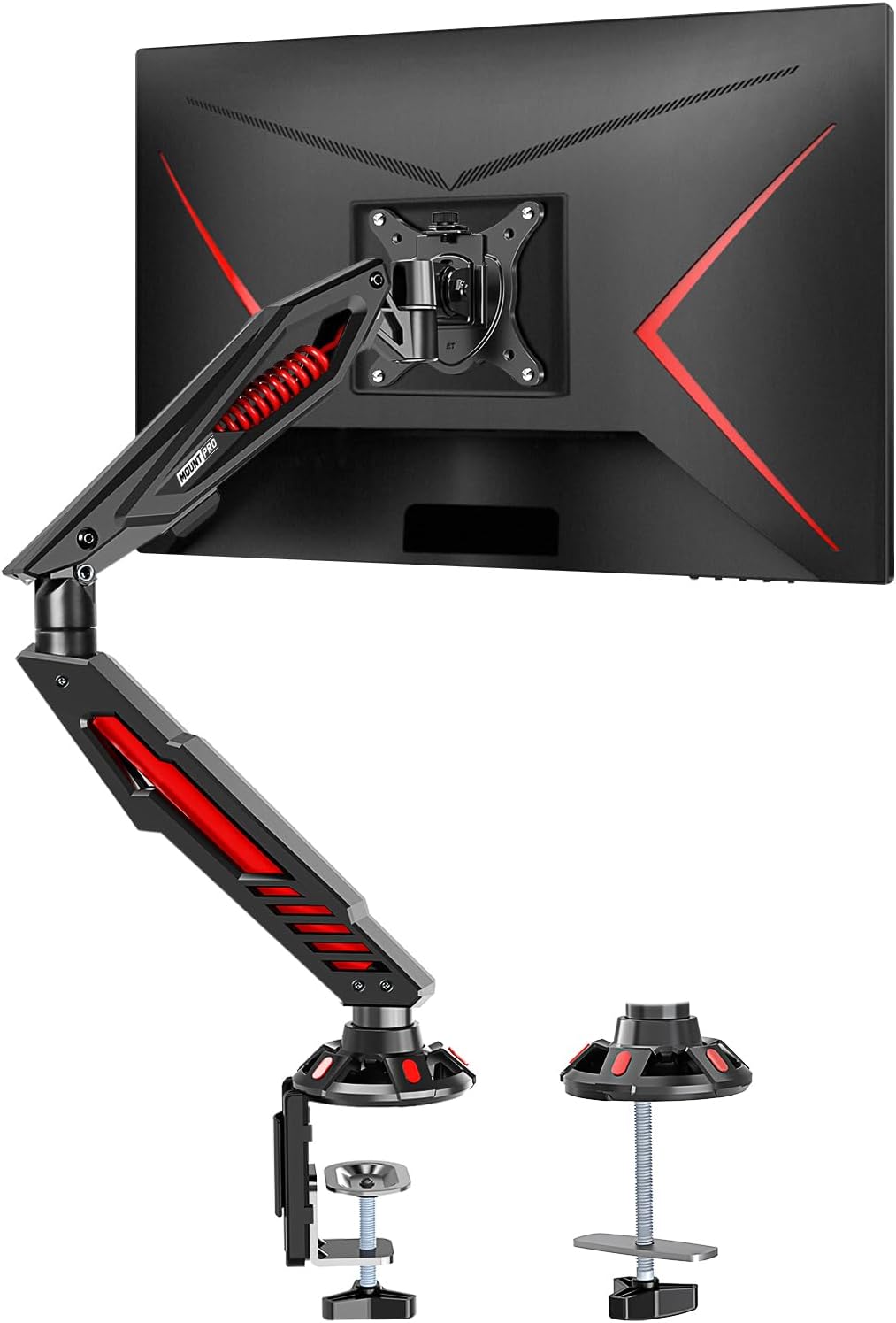 MOUNT PRO Single Gaming Monitor Stand - Mechanical Spring Display Mount, Adju...