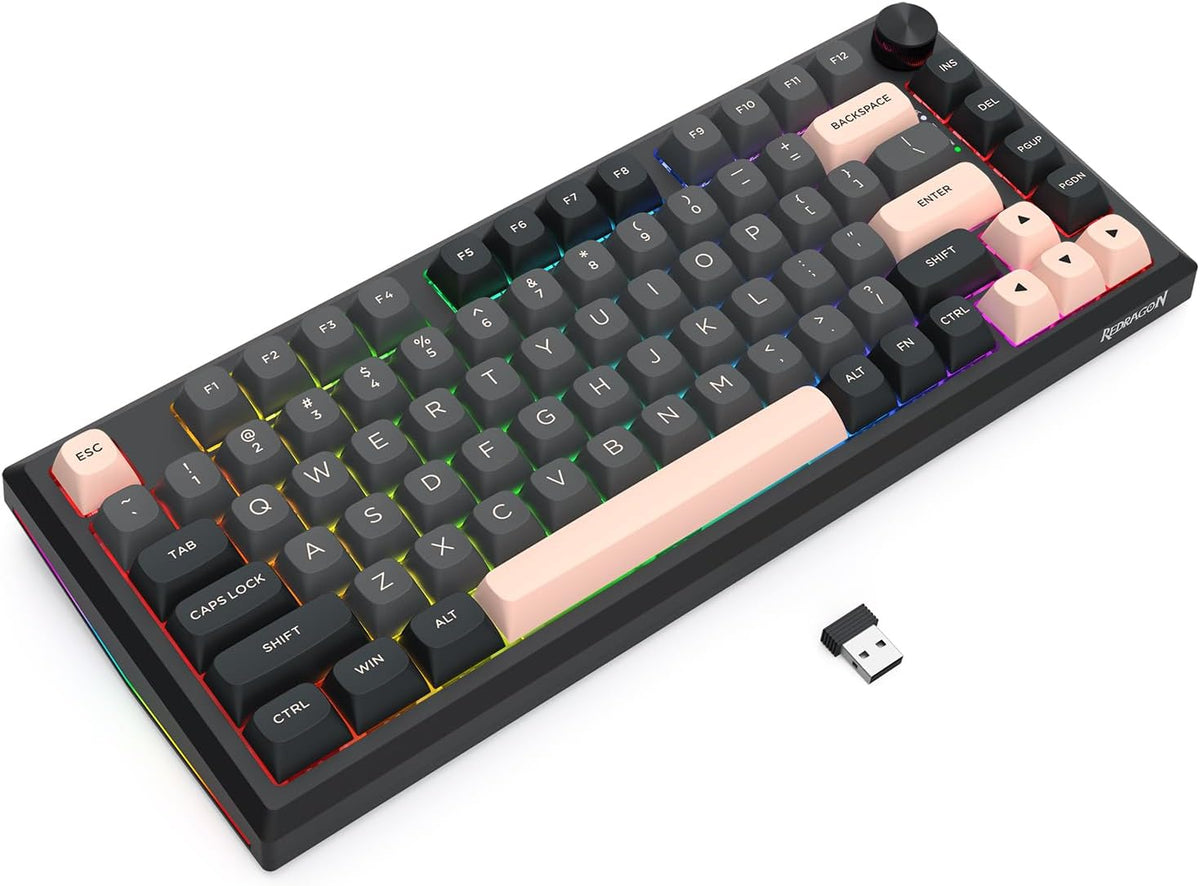 Redragon K687 PRO Wireless CNC Gasket Gaming Keyboard, 81 Keys Mechanical Key...