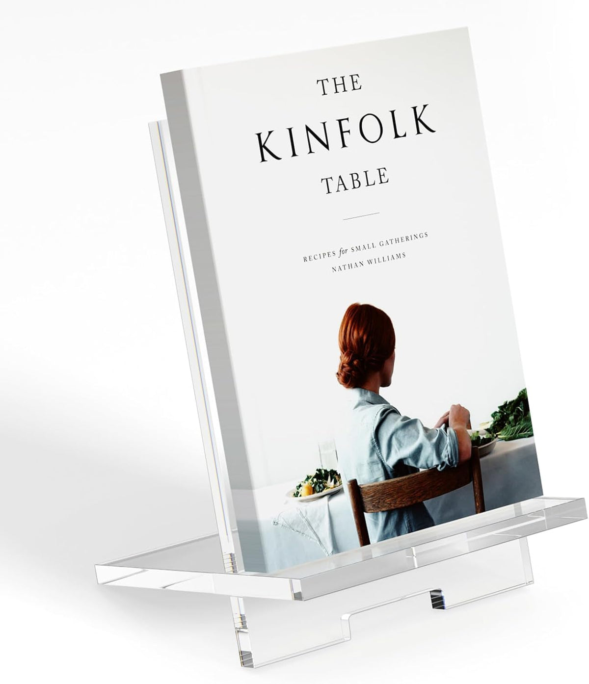 AITEE Acrylic Book Stand 6x9 Clear Display Easel for Cookbook & Magazine