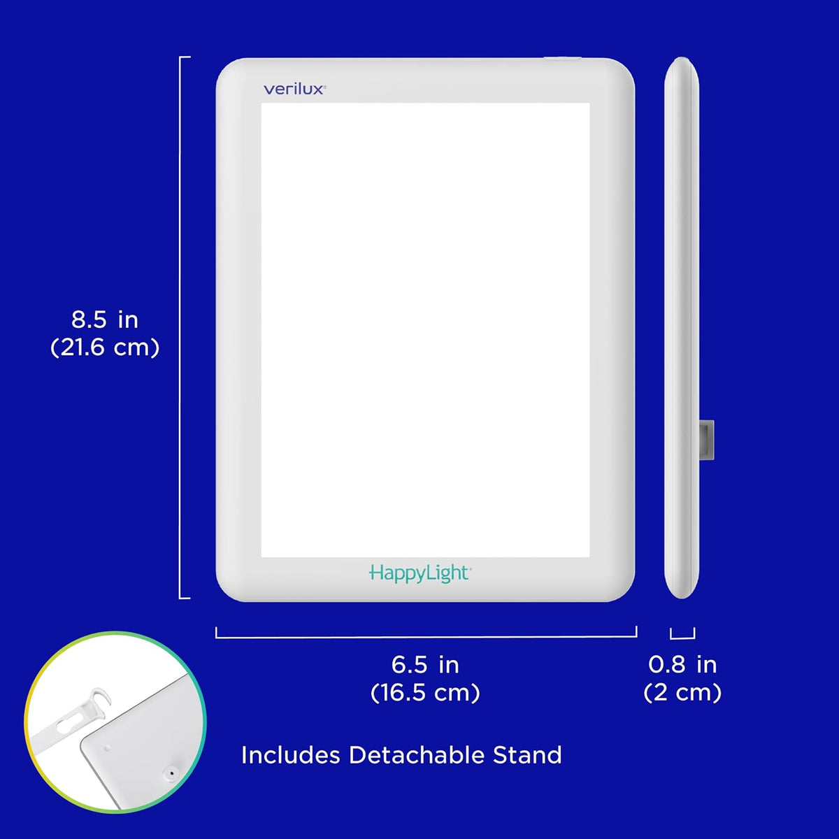 Verilux HappyLight Lucent Light Therapy Lamp, 10,000 Lux, UV-Free LED