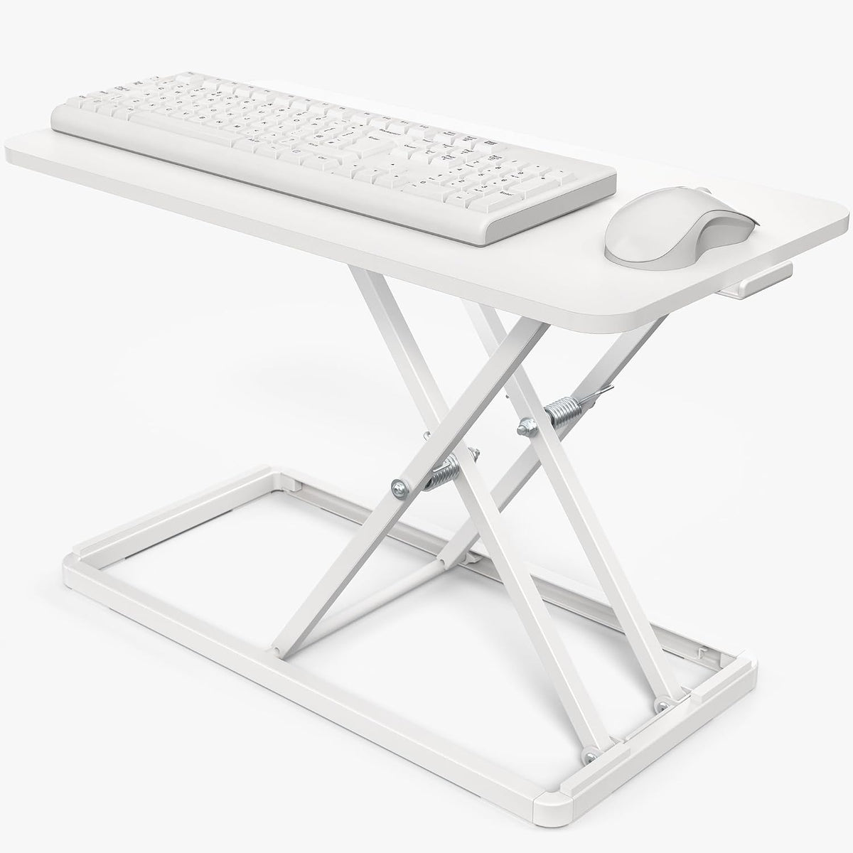 VIVO White 24 in Single Top Keyboard and Mouse Riser, DESK-V024AW