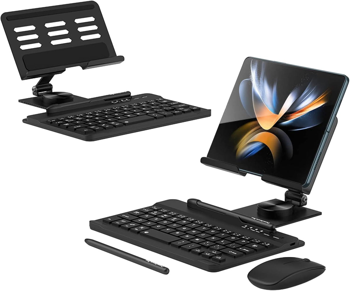 Desktop Stand & Bluetooth Keyboard Combo for Galaxy Z Fold 8/8ultra/7/6/5...