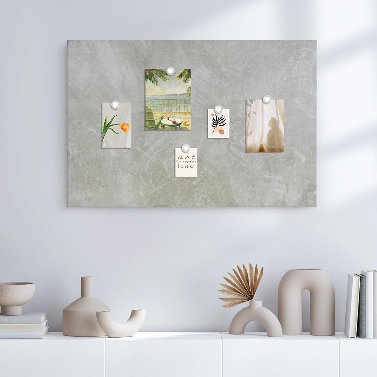 Decorative Magnetic Board for Wall, 24''x18'' Dry Erase Board...