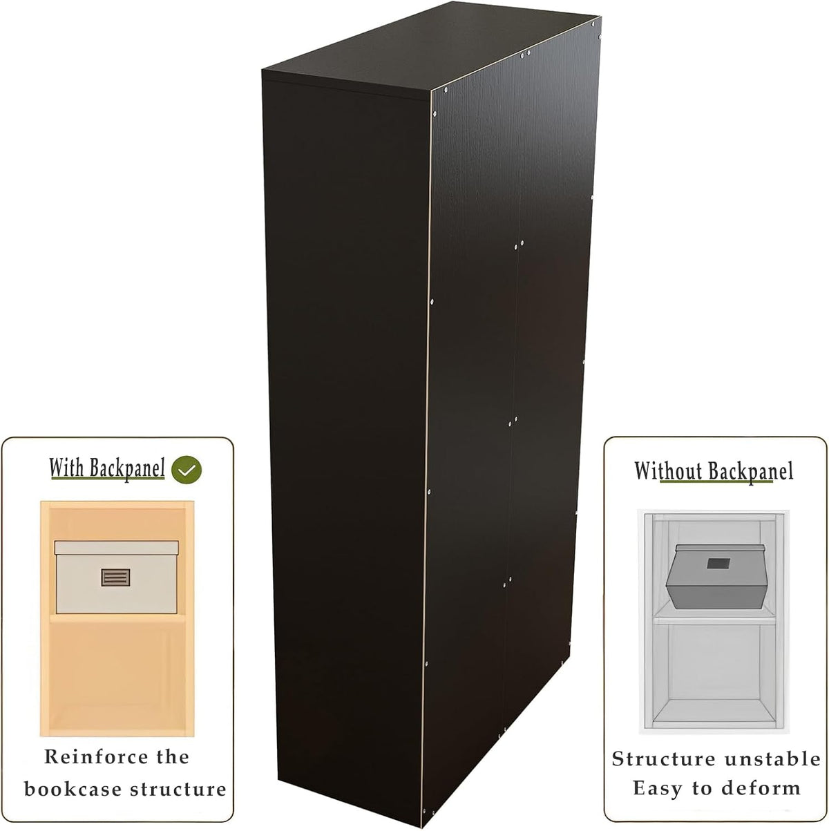 OSCHF 8-Cube Storage Shelf Bookcase, Black