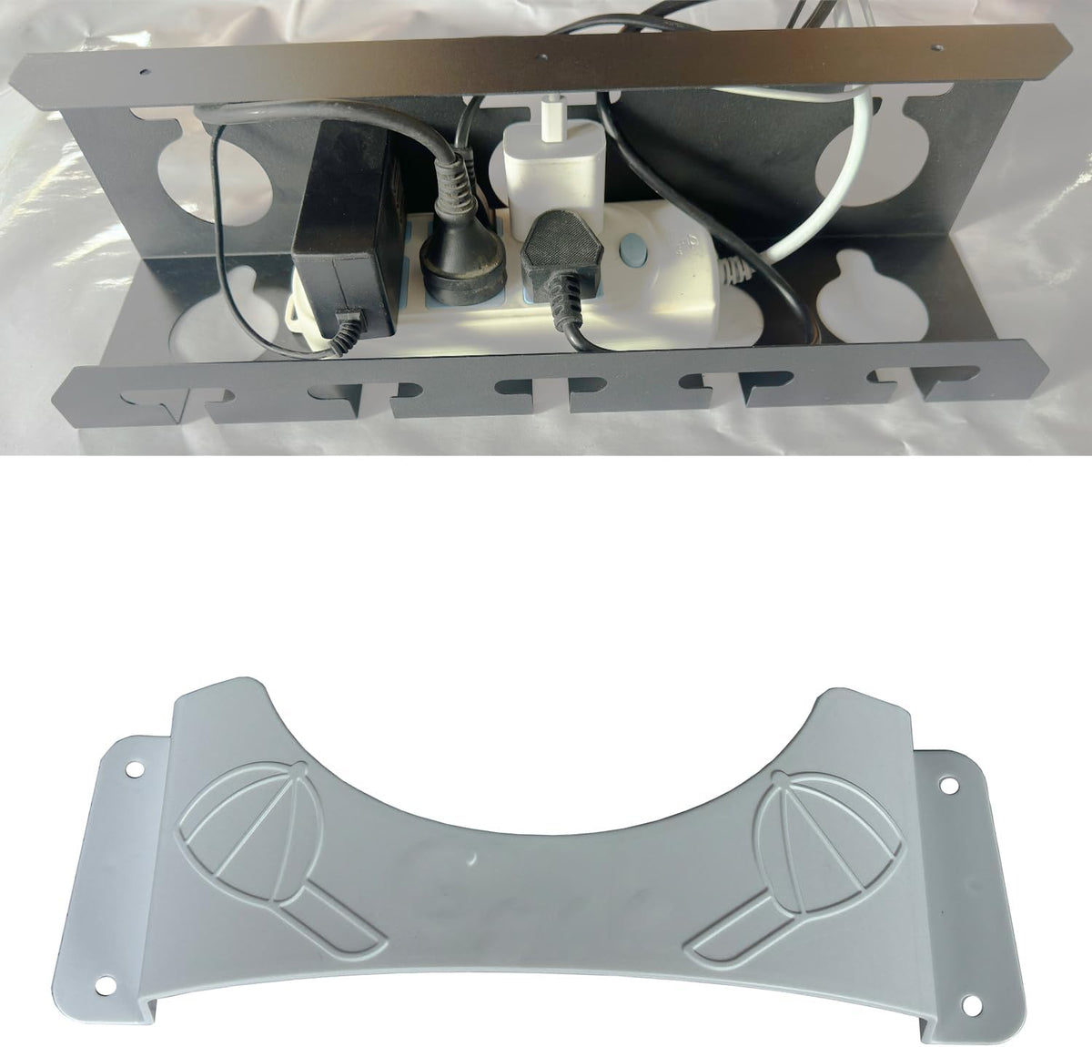 Desk Cable Management, U-Channel Cord Box, Metal Under Cable Management Tray,...