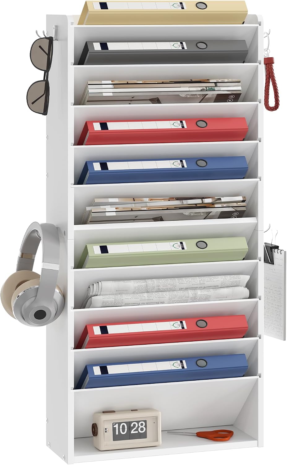 CHOEZON Wall File Organizer, 10-Tier Hanging Mail Organizer