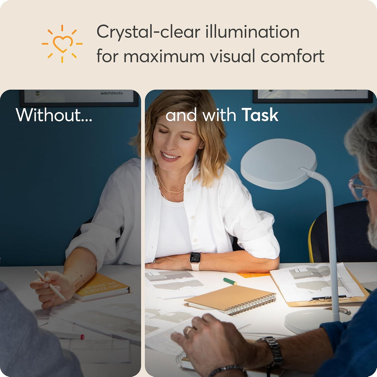 Lumie Task - 10,000 Lux Adjustable Bright Light Therapy Desk Lamp for Mood an...