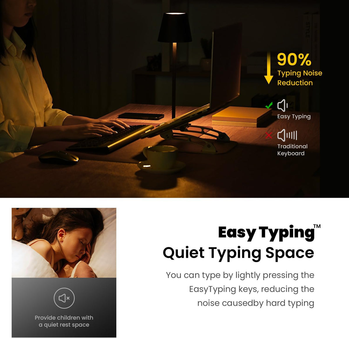 cimetech EasyTyping KF10 Wireless Keyboard and Mouse Combo, [Silent Scissor S...
