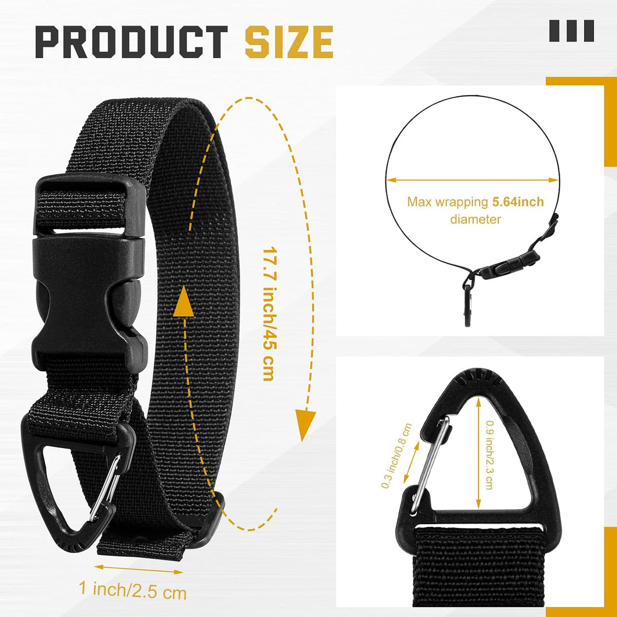 36 Pack Adjustable Extension Cord Holder Straps,Black