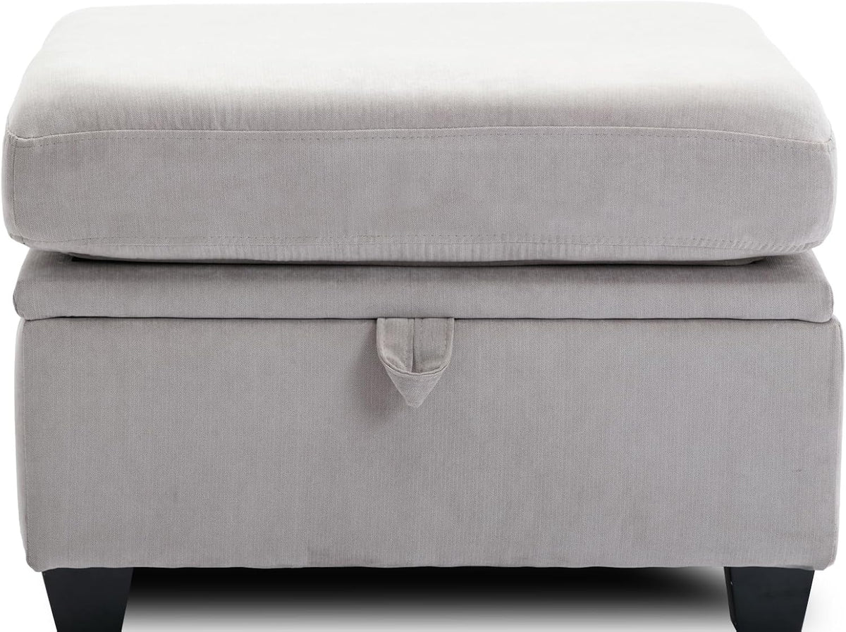 asunflower Ottoman with Storage for Couch 25.2" Square Storage Ottoman F...