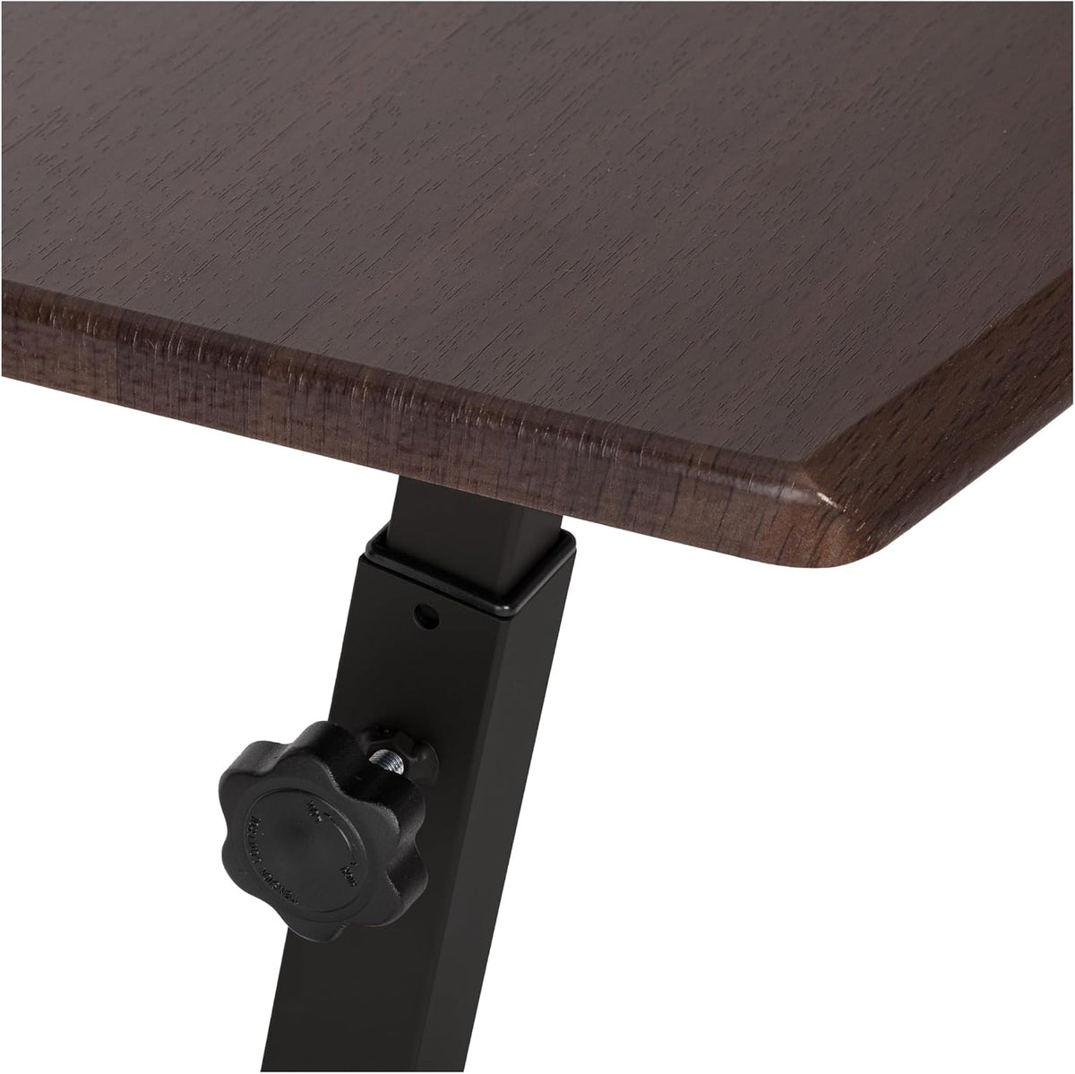 Seville Classics Airlift Mobile Laptop Table, Walnut, 24" Wide Desktop