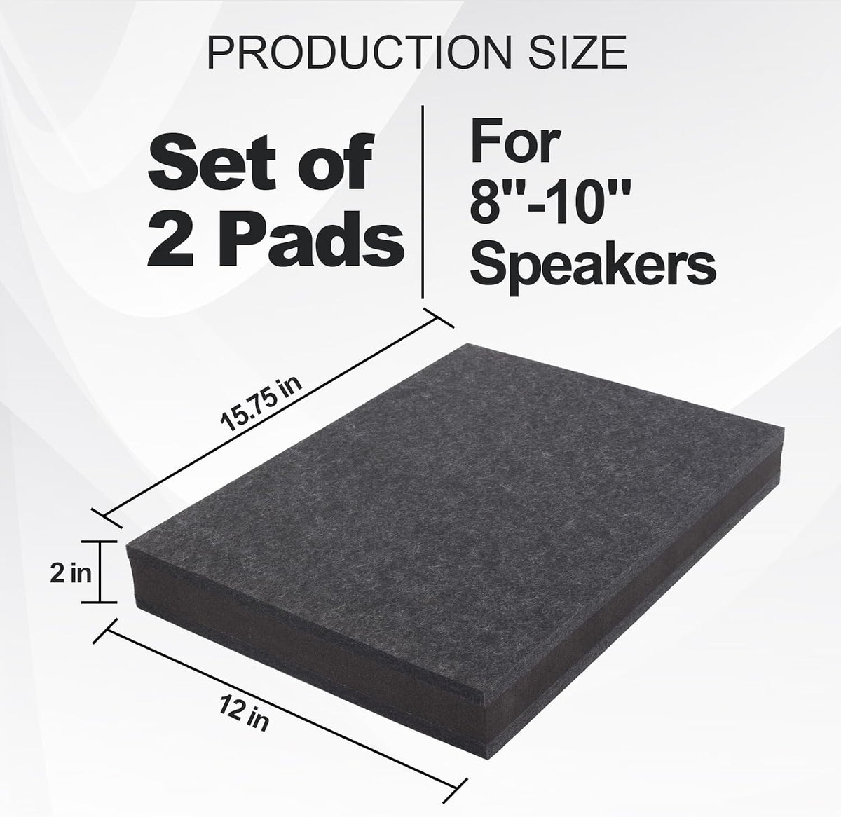 2-Pack Studio Monitor Speaker Noise Isolation Pads 3-Layer Acoustic Stand Ris...