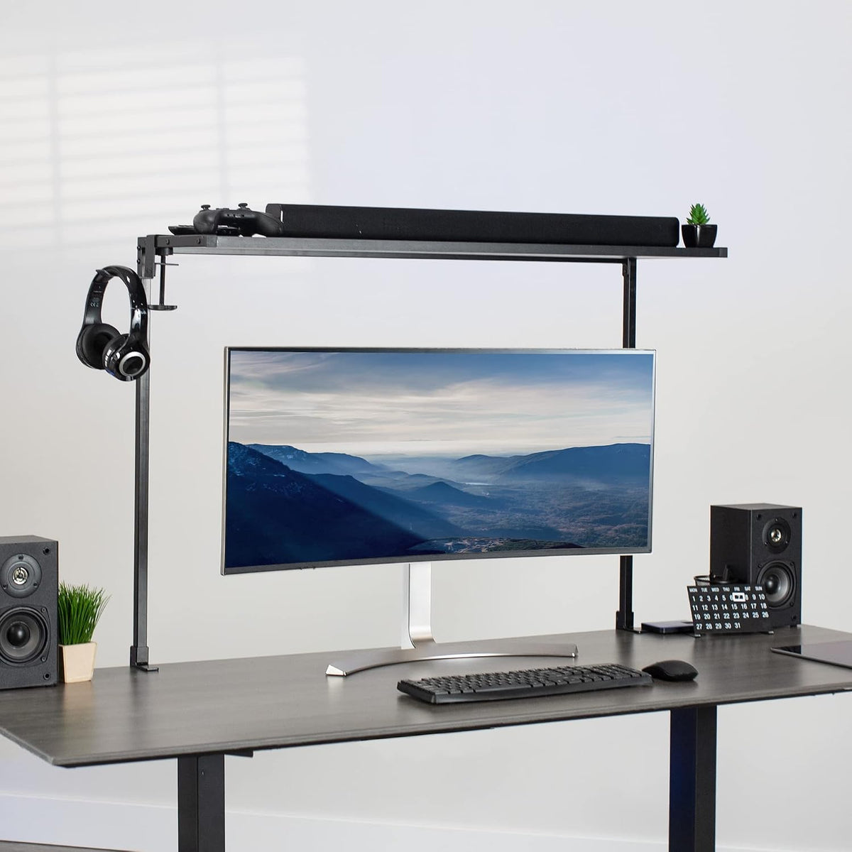 VIVO Clamp-on 42 in Overhead Desk Shelf Mount