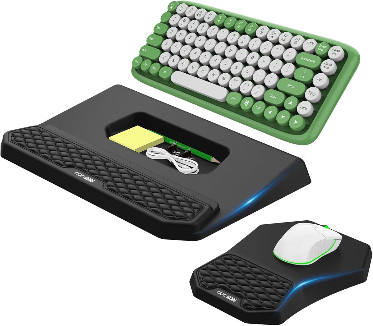 Ergonomic Wrist Rest with Keyboard Stand and Mouse Pad for Easy Typing
