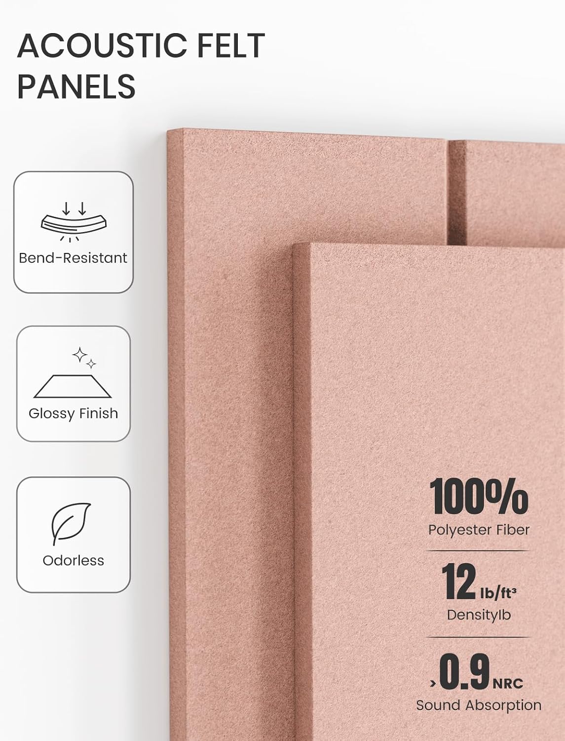 Fluxynara Felt Bulletin Board & Cork Board Alternative 48'' x 36&...