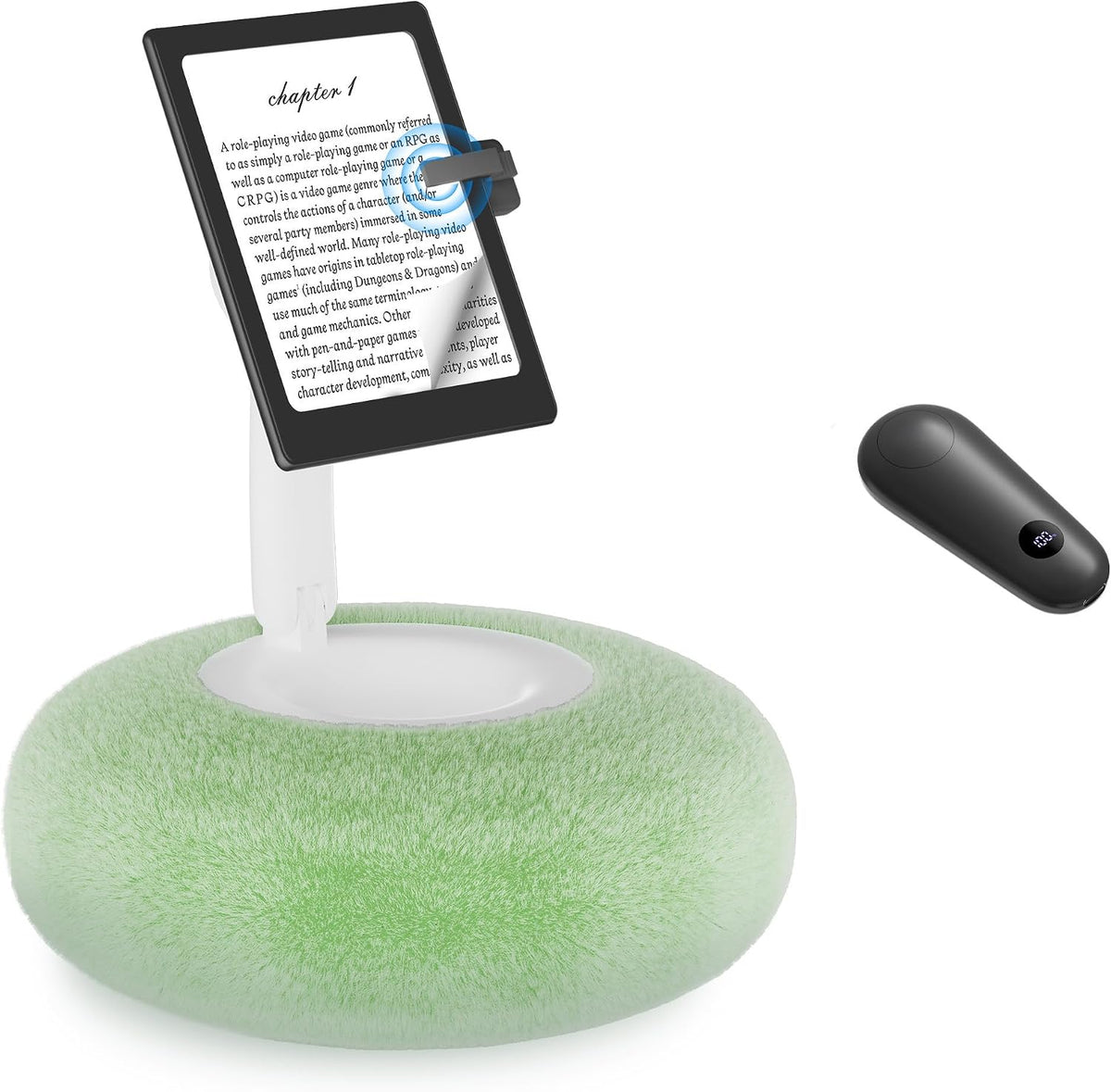 VOLTIFYMAX Magnetic Pillow Holder with Page Turner, 360° Adjustable Phone Hol...