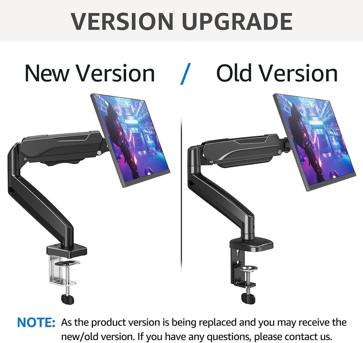 MOUNTUP Single Monitor Desk Mount Holds Screen up to 32 inch, Height Adjustab...