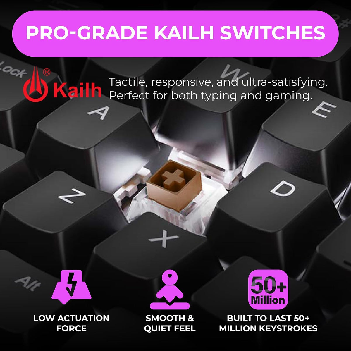 Cloud Nine C989M Ergonomic Mechanical Keyboard for PC - Kailh Tactile Brown S...