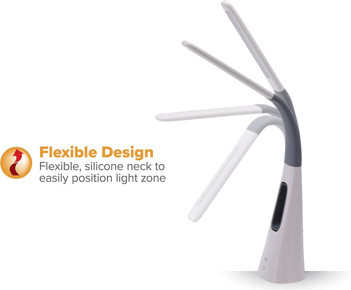 Bostitch Office VLED1603GR Desk Lamp with Bladeless Fan, Dimmable, Adjustable...