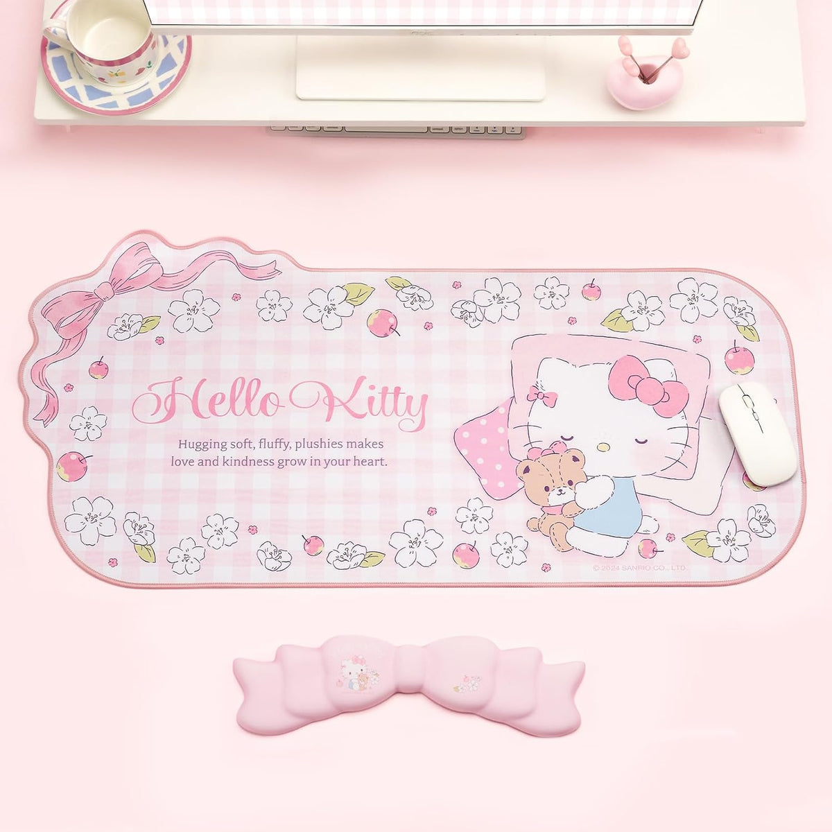 Kuitmor Kawaii Anime Mouse Pad Wrist Rest Support Set - Non-Slip Desk Mat and...