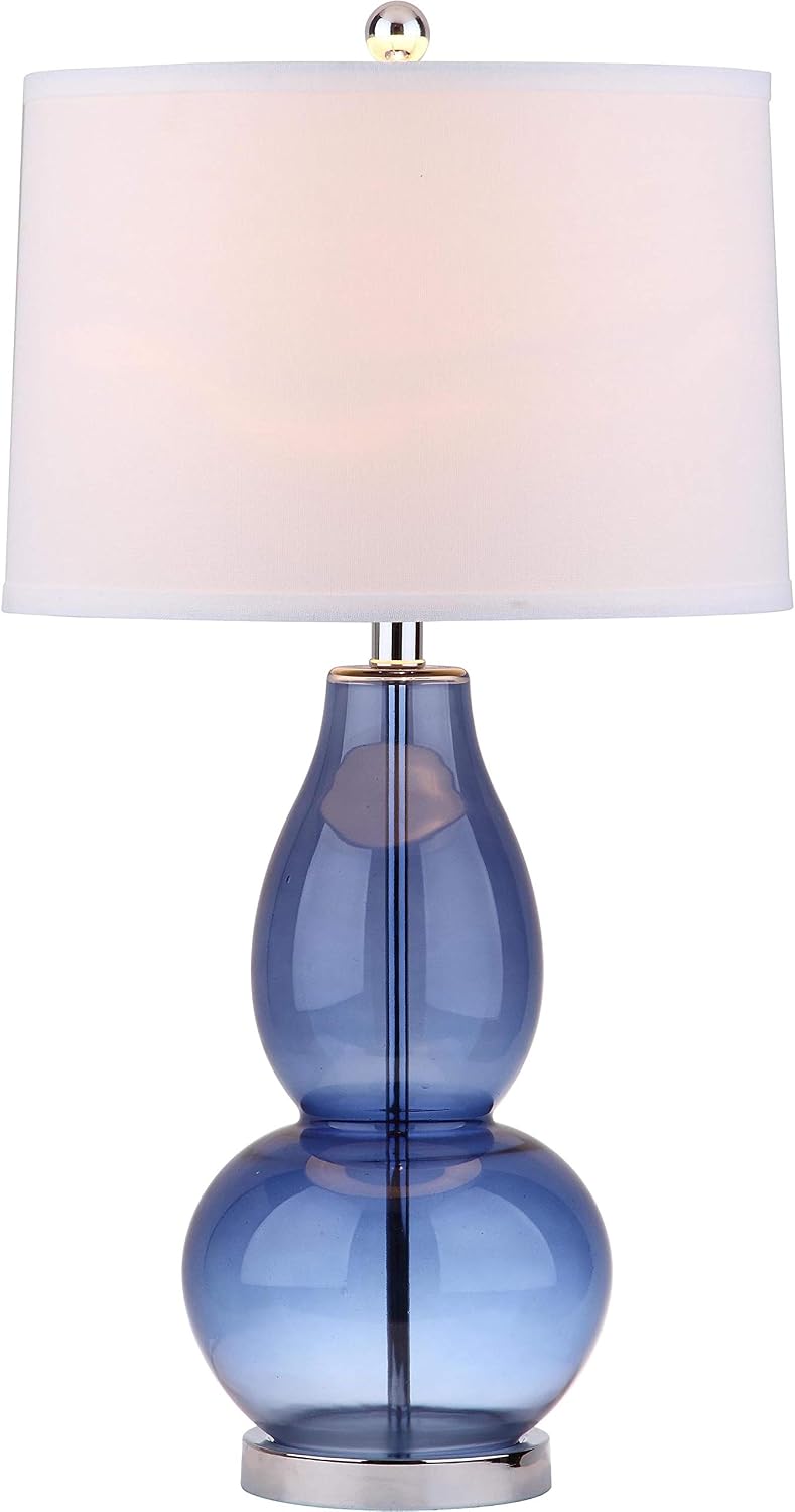 Safavieh Lighting Collection Mercurio Double Gourd Blue and White Table Lamp,...