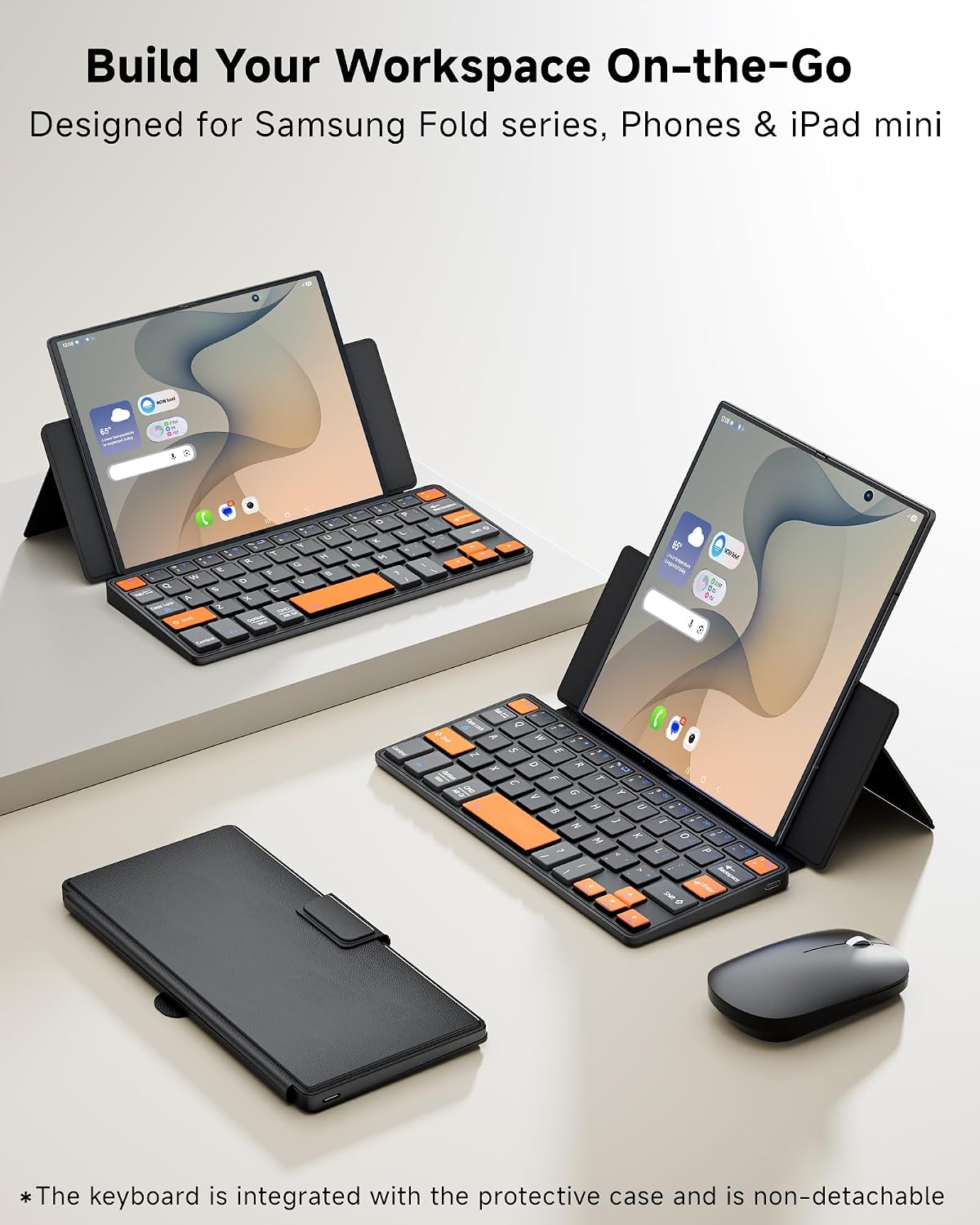 Ultra Compact Keyboard & Mouse for Galaxy Z Fold 8/Fold8 Ultra/7/6/5, Phone