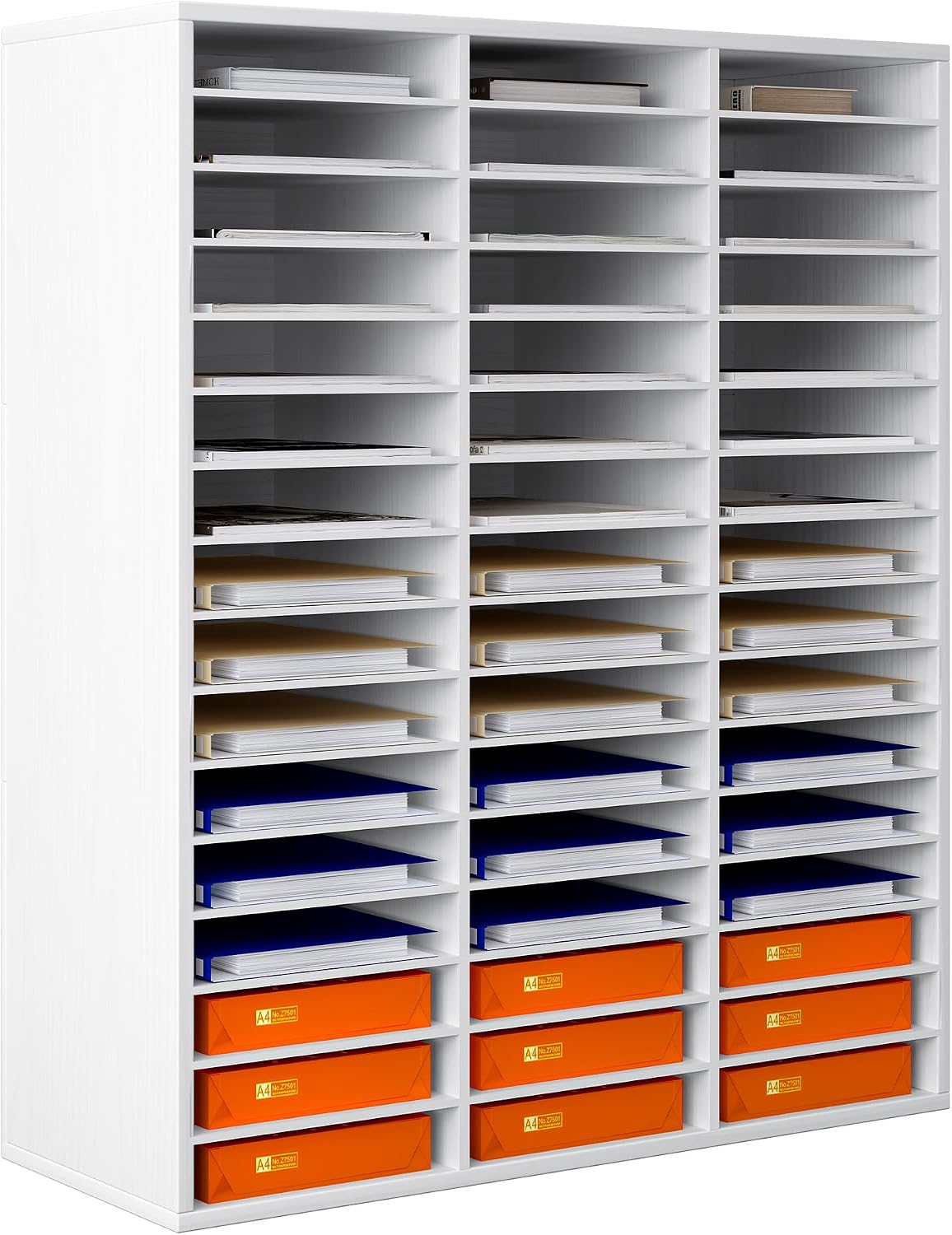 Mail Sorter Wood Literature Organizer, Student Mailbox for Classroom, Desktop...