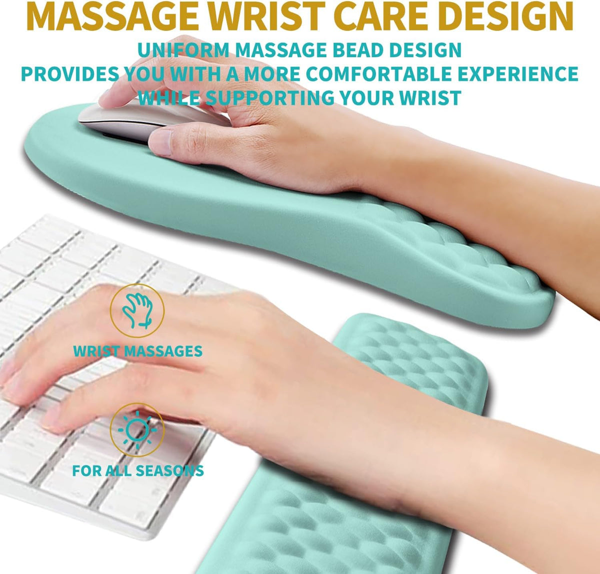 Hokafenle 2 in 1 Ergonomic Mouse Pad Wrist Support & Wrist Rest for Compu...