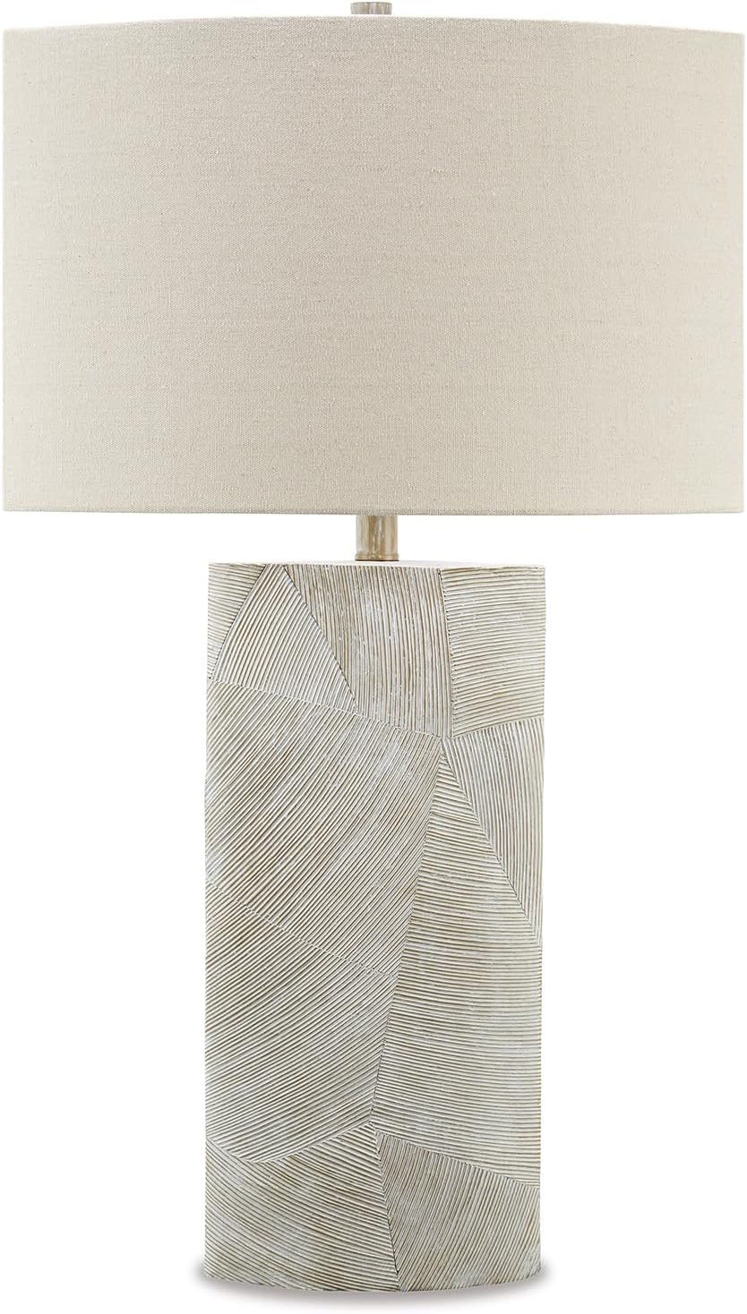 Signature Design by Ashley Bradard 31 Inch Rustic Table Lamp, Ivory Brown
