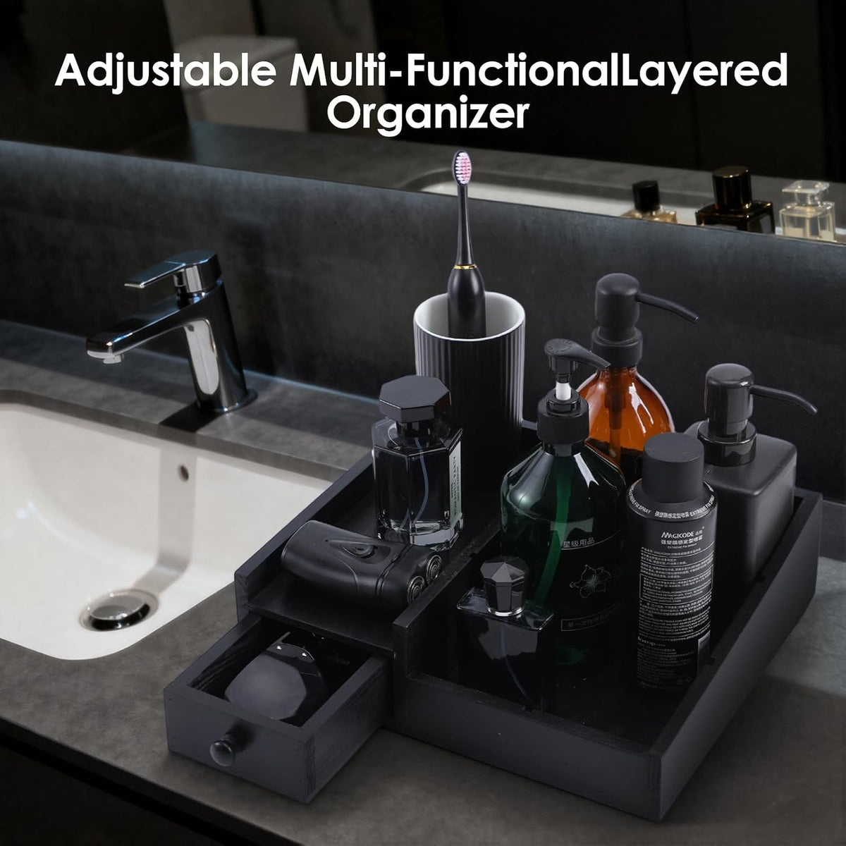Bathroom Counter Organizer, Cologne Organizer for Men, Gifts for Men